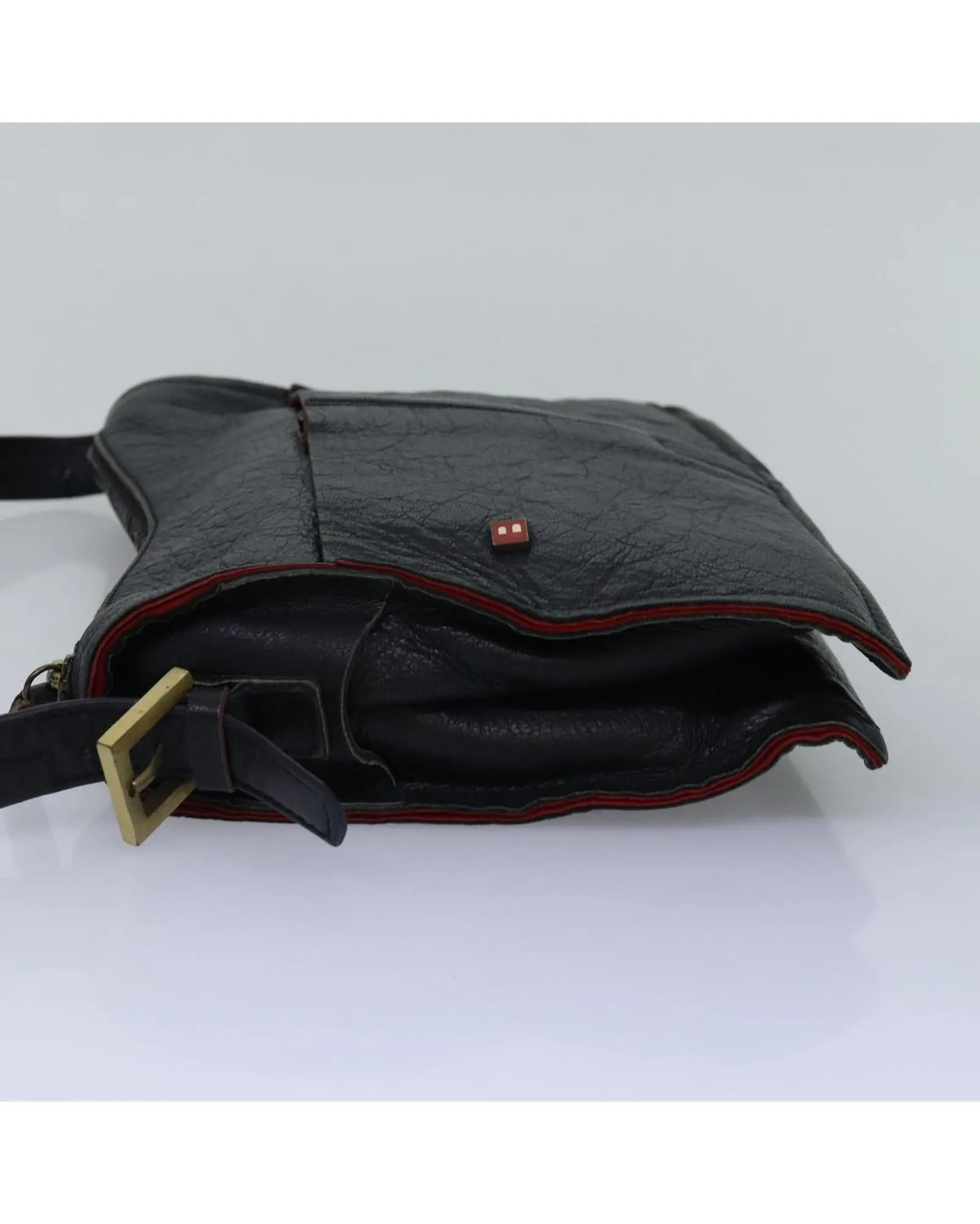 BALLY Black Leather Shoulder Bag