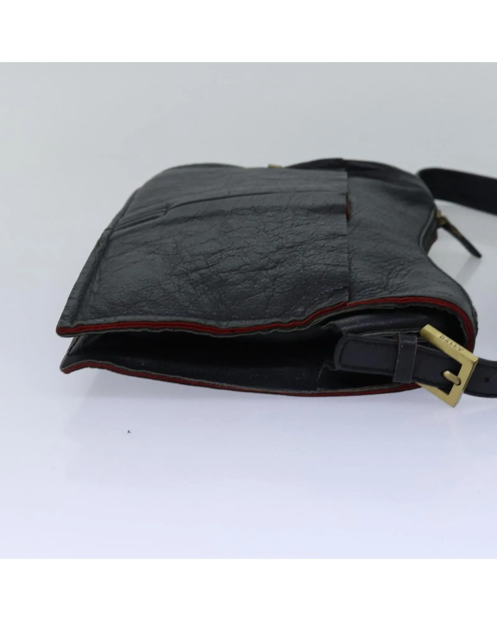 BALLY Black Leather Shoulder Bag