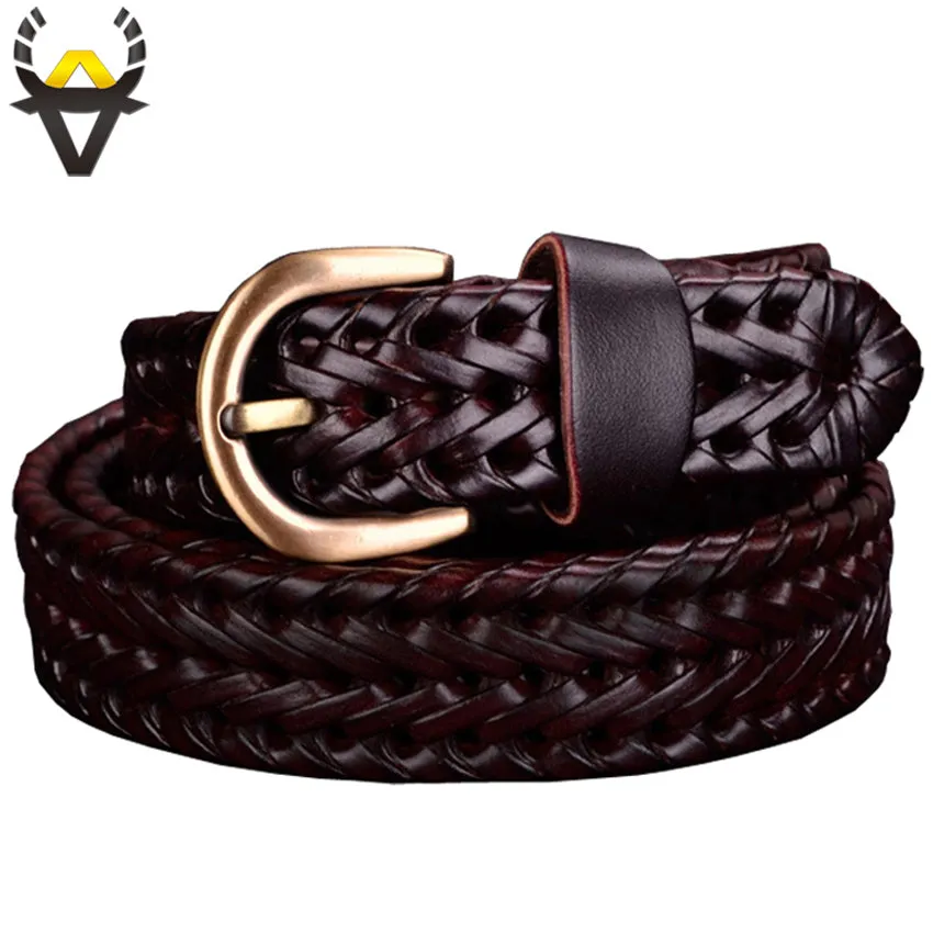 BHK™ Genuine Leather Braided Belt for Women