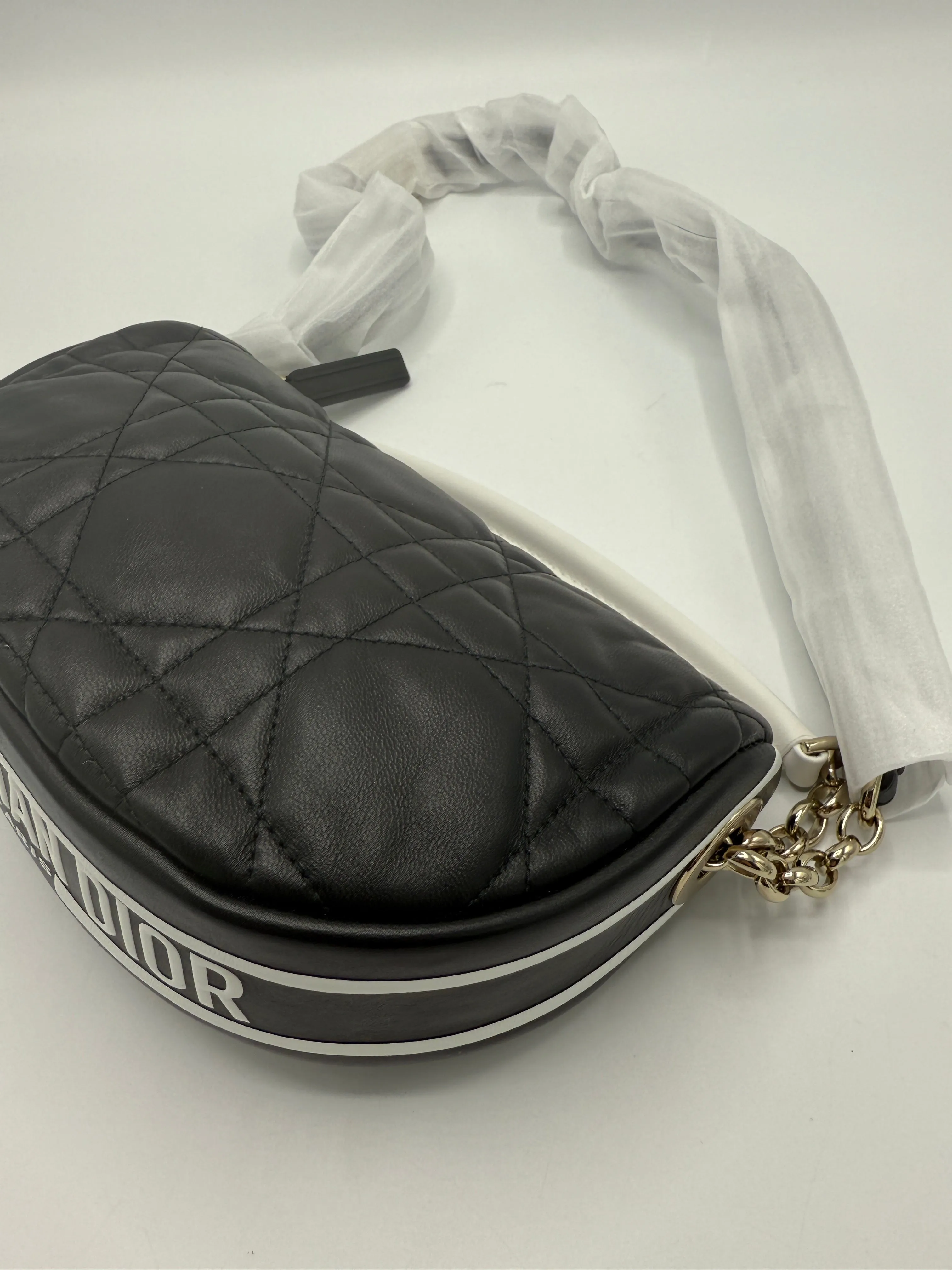 Black Cannage Hobo Crossbody