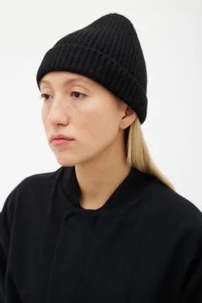 Black Fisher Cashmere Beanie