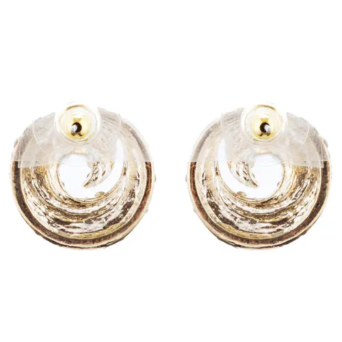 Bridal Wedding Jewelry Crystal Rhinestone Simple Classy Earrings E979 Gold