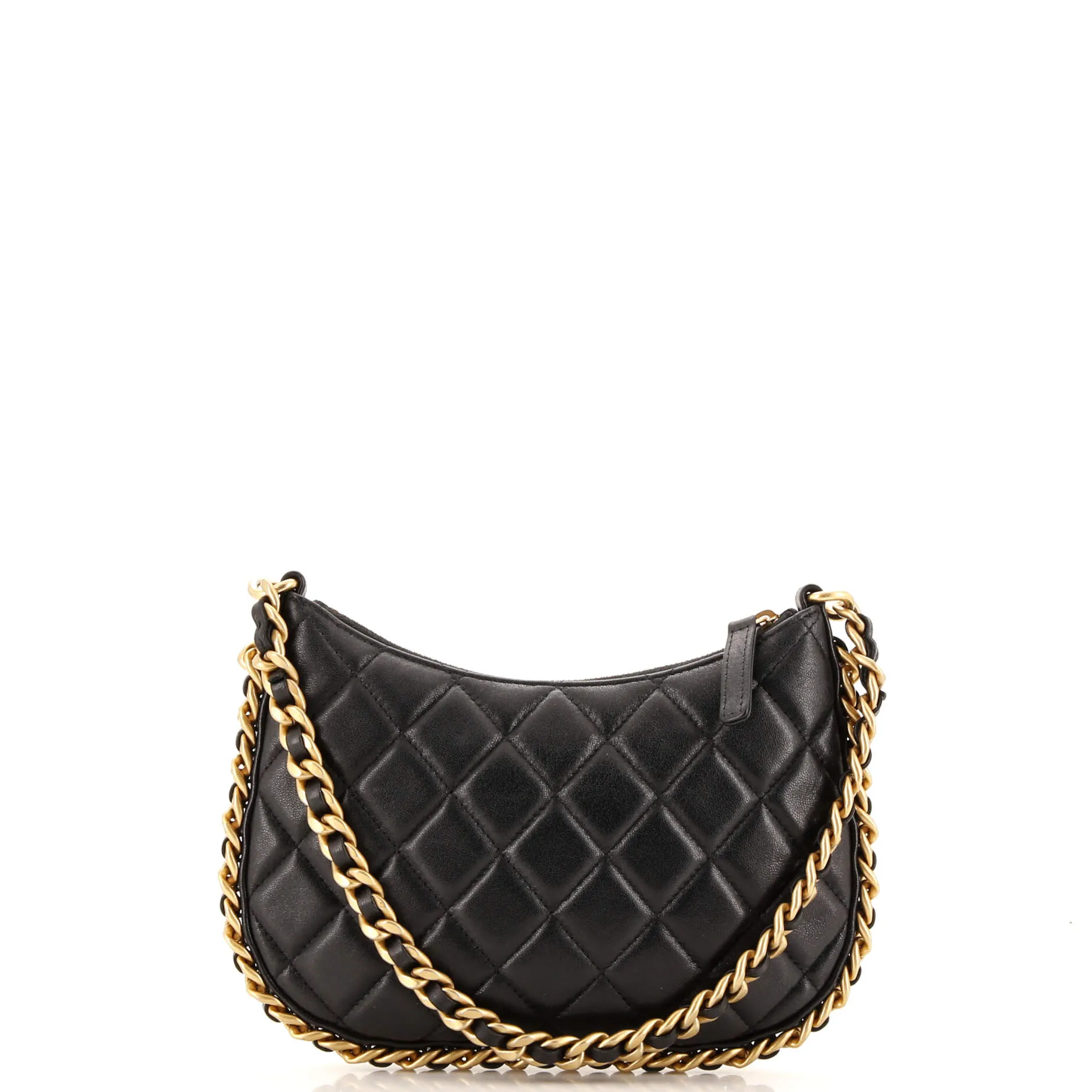 CC Chain Around Hobo Quilted Lambskin