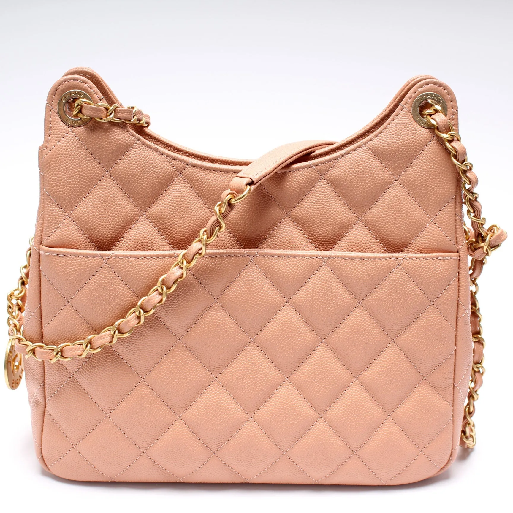 CC Wavy Hobo Quilted Caviar