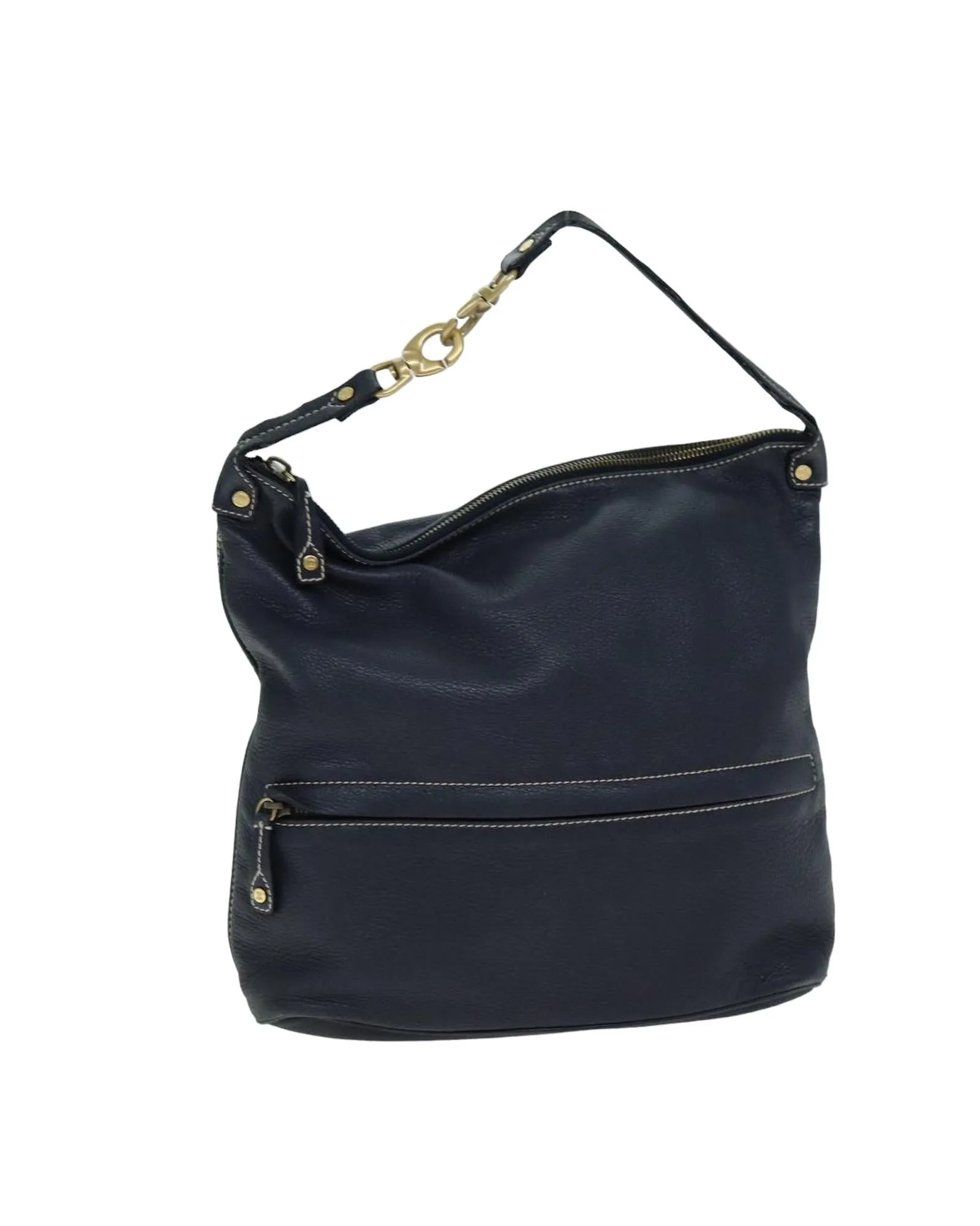 CELINE Cabas Phantom Shoulder Bag Navy Blue