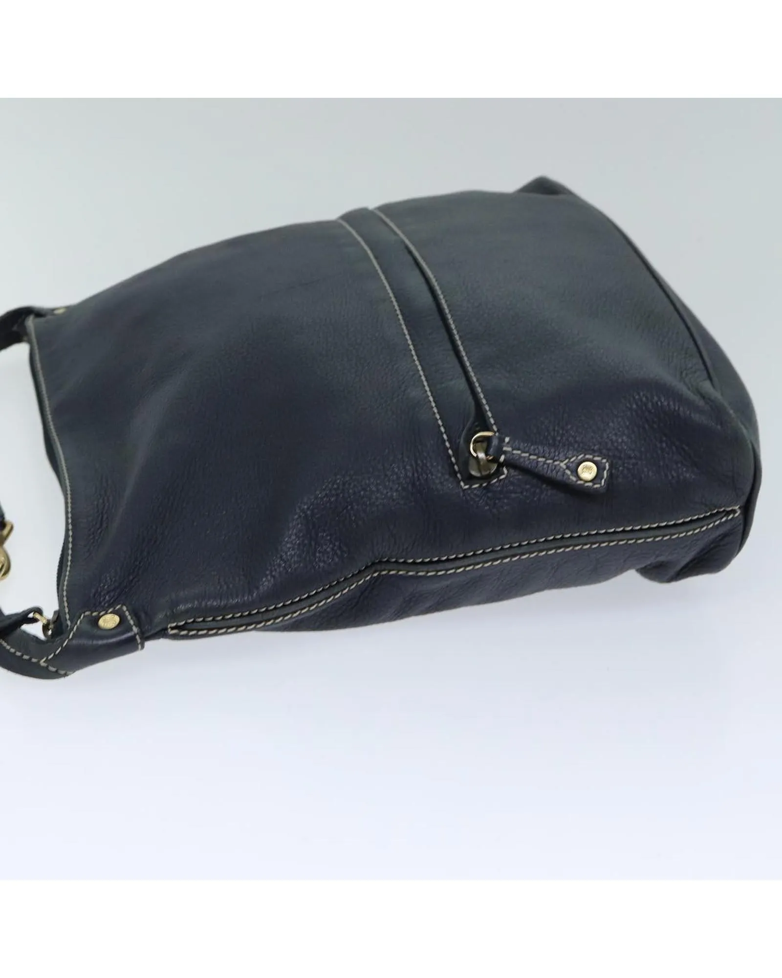 CELINE Cabas Phantom Shoulder Bag Navy Blue