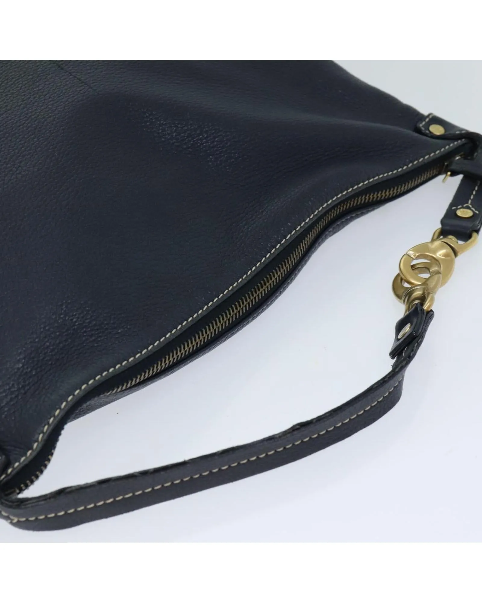 CELINE Cabas Phantom Shoulder Bag Navy Blue