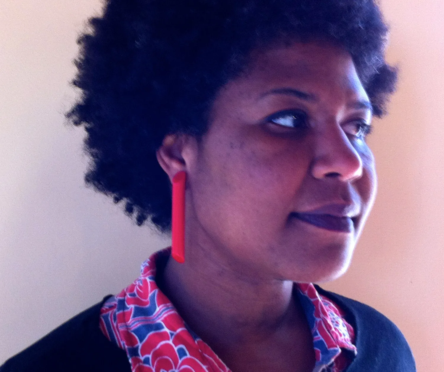 Chocolate Brown Couture Medium Stick Stud Earrings
