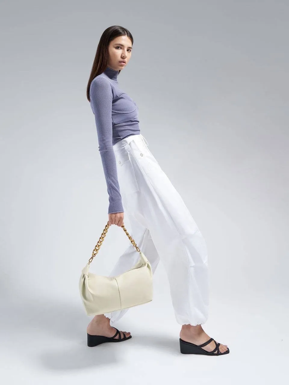 Chunky Chain Link Hobo Bag