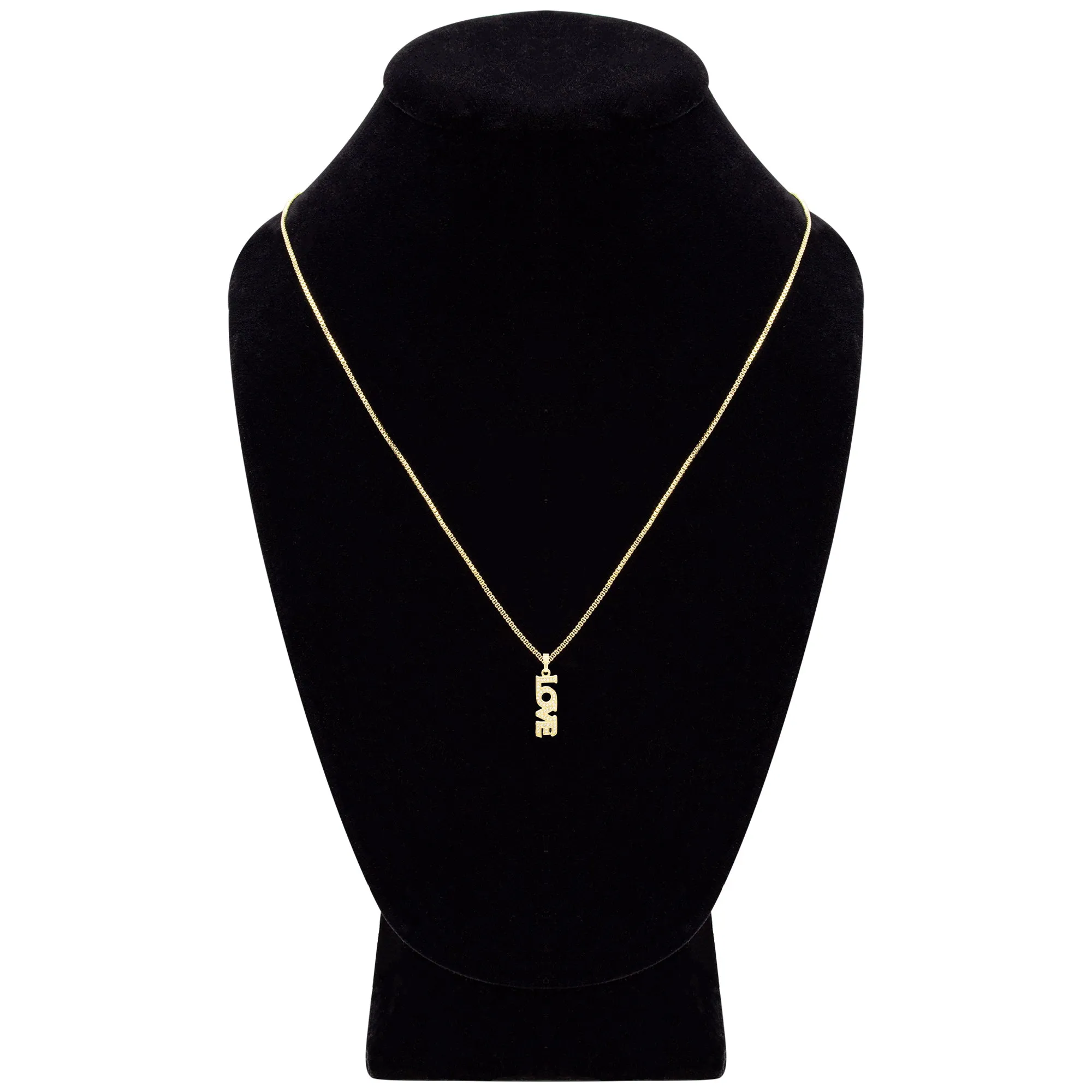 Cubic Zirconia 14K Gold Filled Long Love Pendant Necklace Set