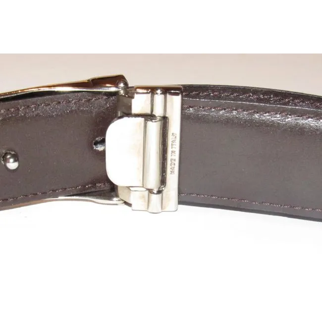 Fendi Blackbrownchrome Ff Buckle Leather And Belt