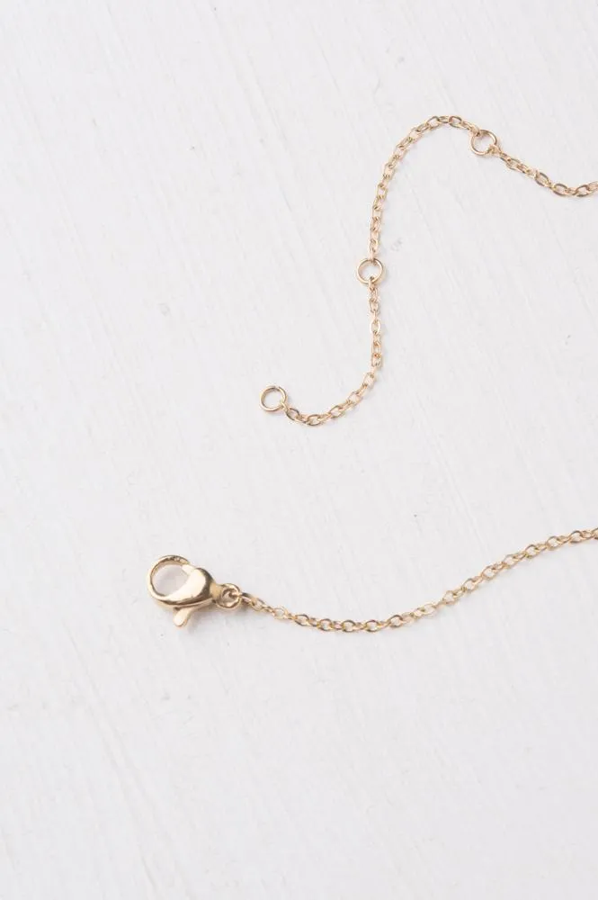 Gold & Howlite Heart Necklace - Gives Freedom to Women & Girls