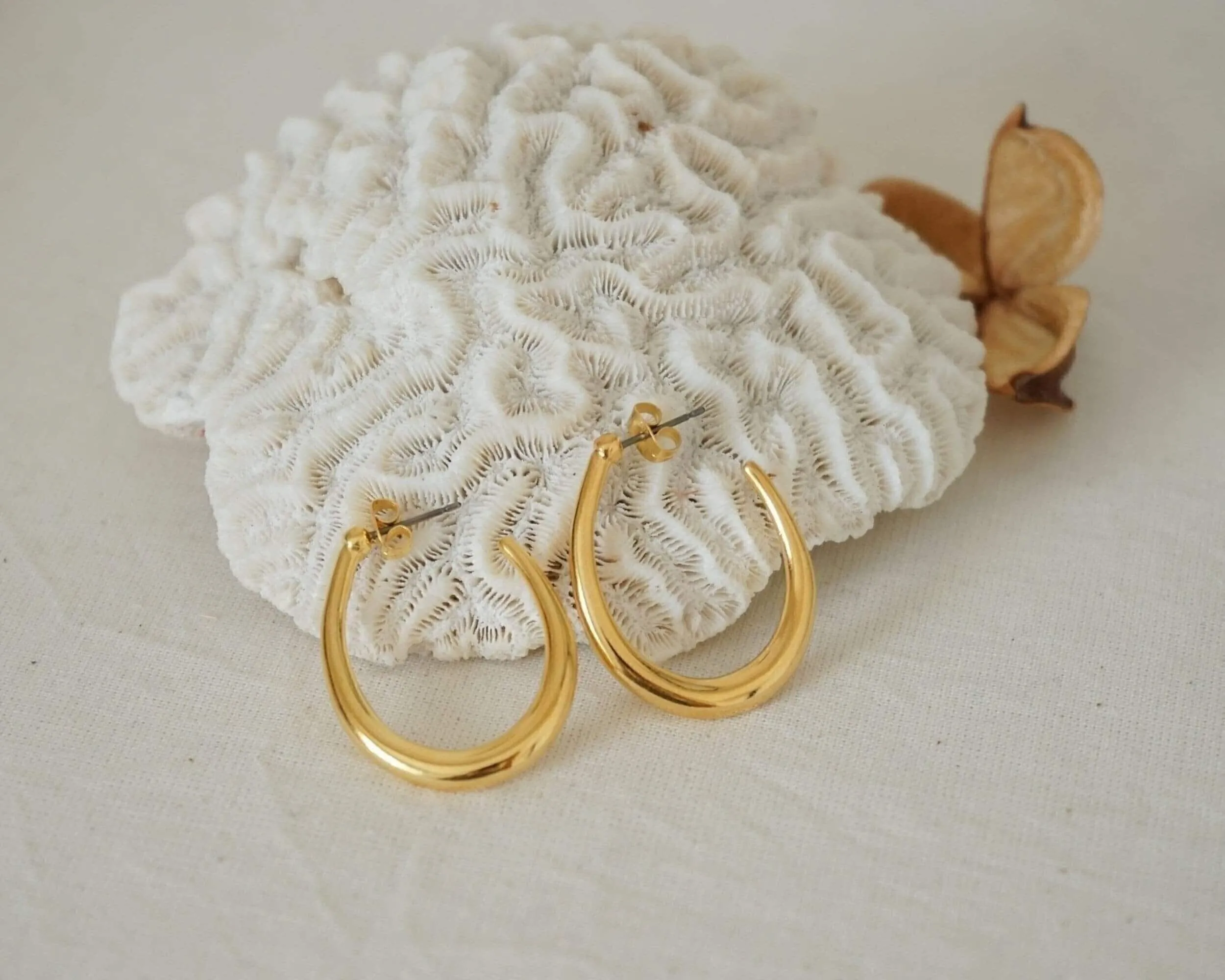 Gold Bold Hoop Earrings