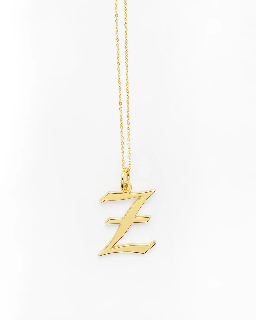 Gold Letter Z Necklace