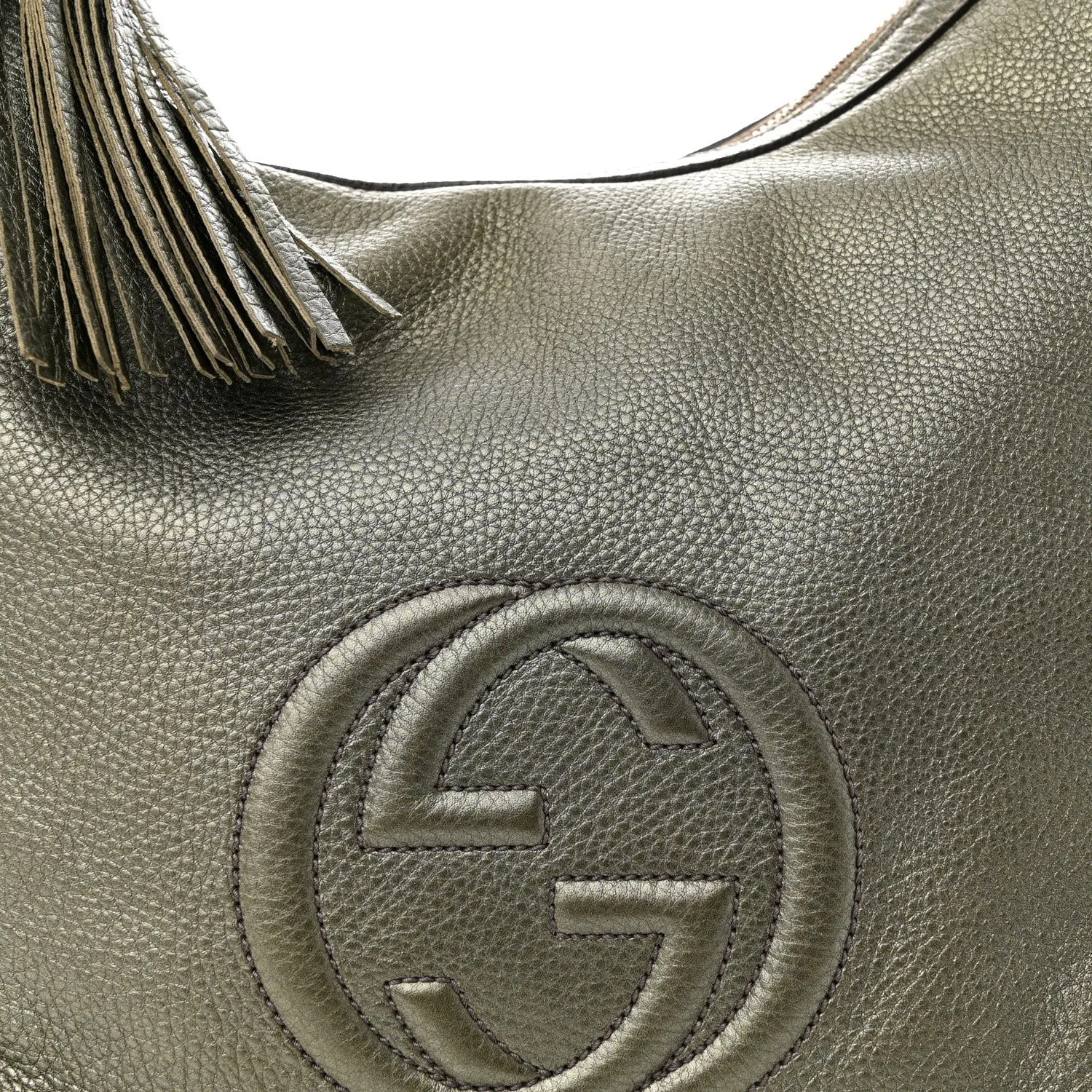 Gucci Metallic Pebbled Calfskin Medium
