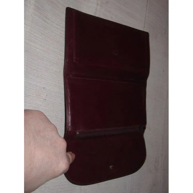 Gucci Super Soft Burgundy Leather With Gold Hardware Vintage Wallet