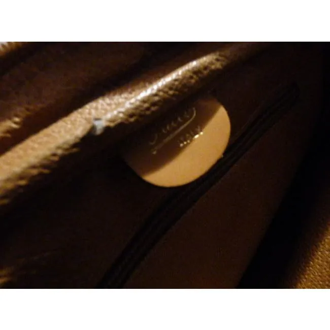 Gucci Vintage Purses Shades Of Brown Leather Coated Canvas Crossbody Bag