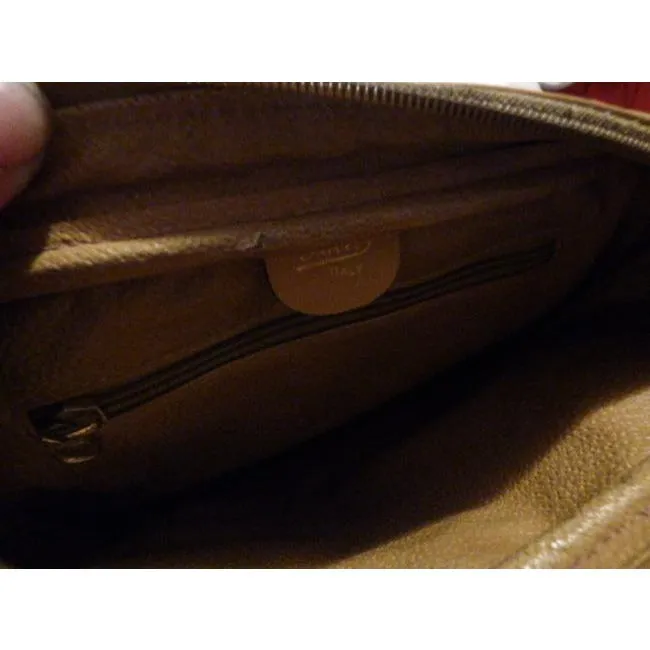 Gucci Vintage Purses Shades Of Brown Leather Coated Canvas Crossbody Bag