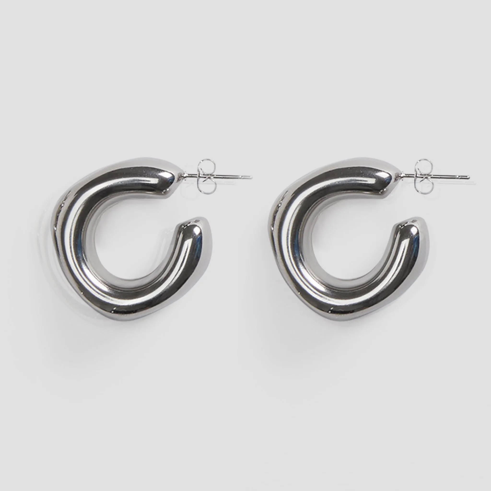 Irregular Midi Bold Steel Earrings
