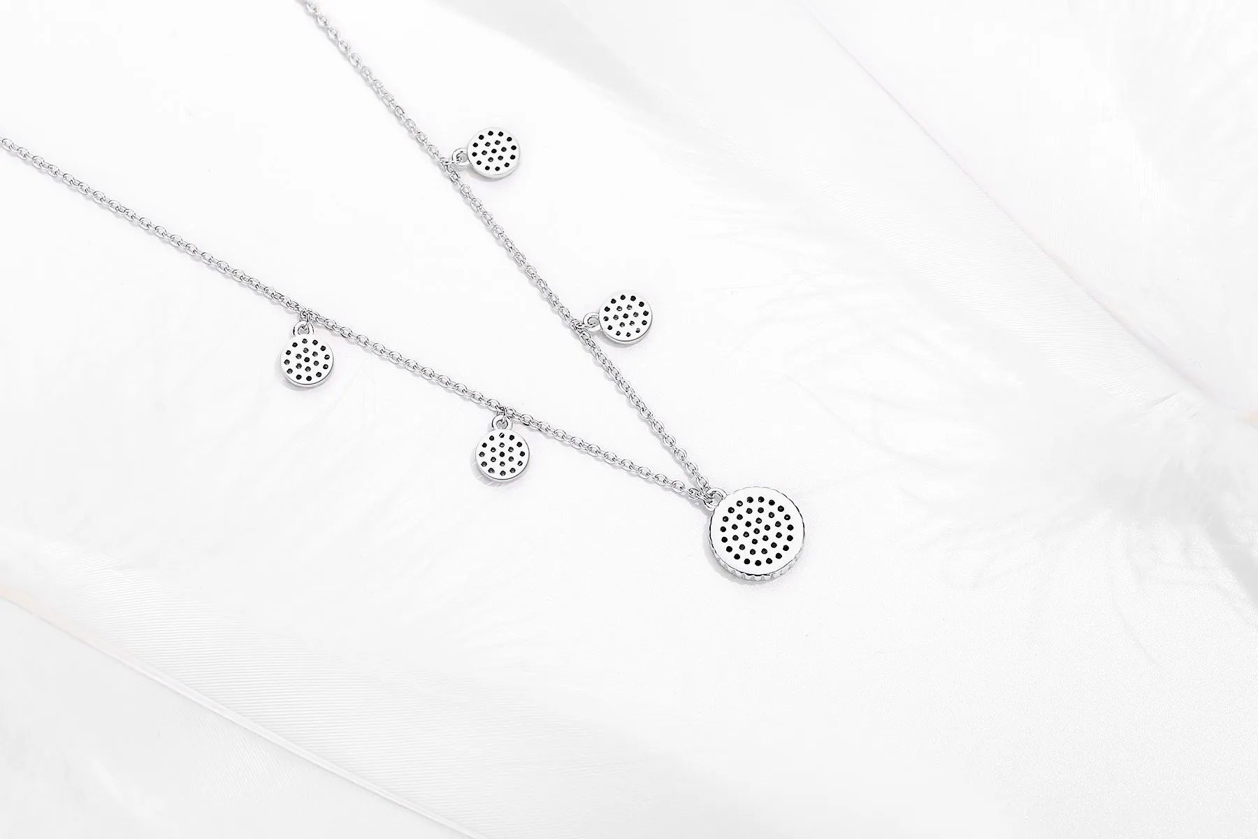 IVY EVIL EYE CHARM SILVER NECKLACE