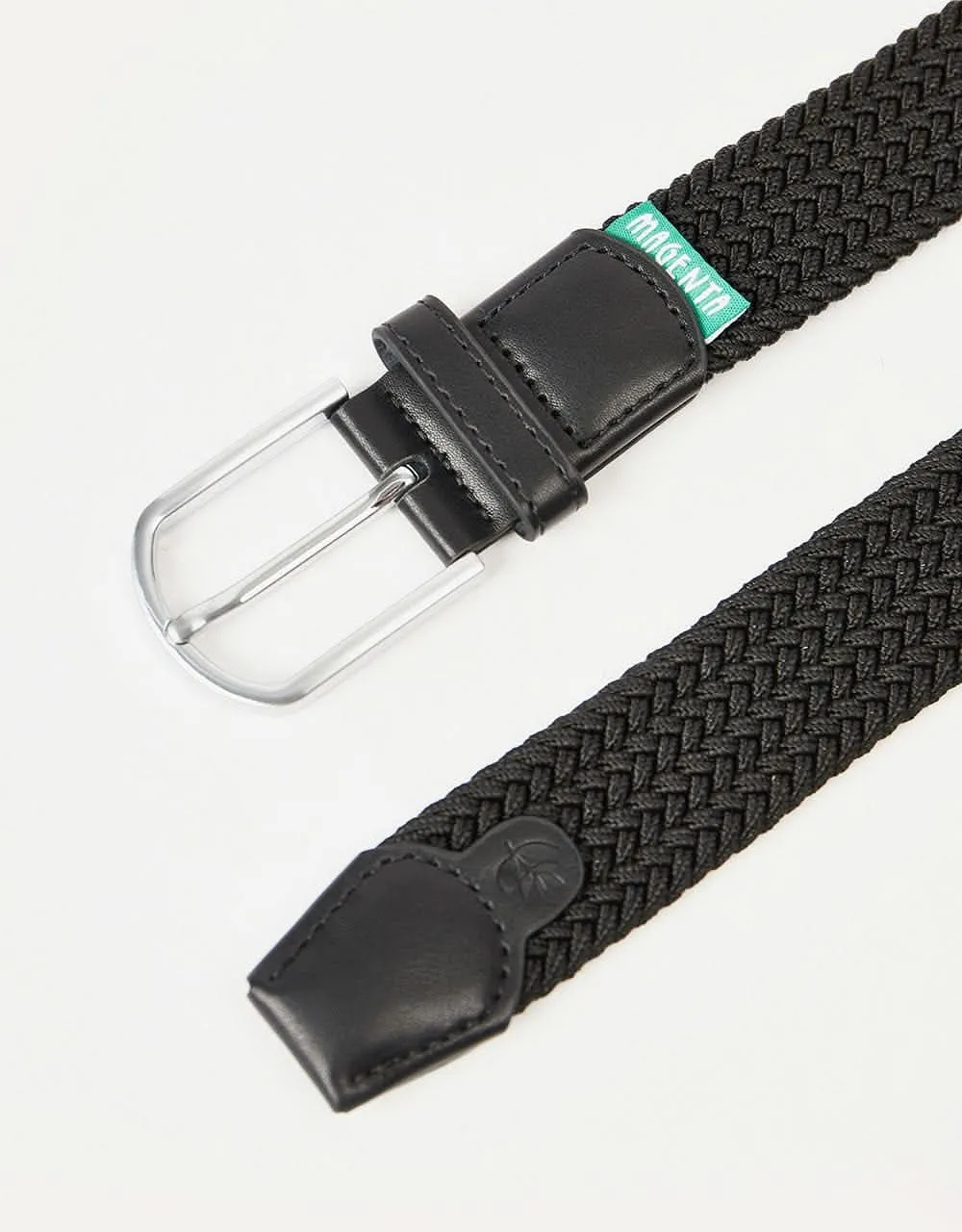 Magenta Braided Belt - Black