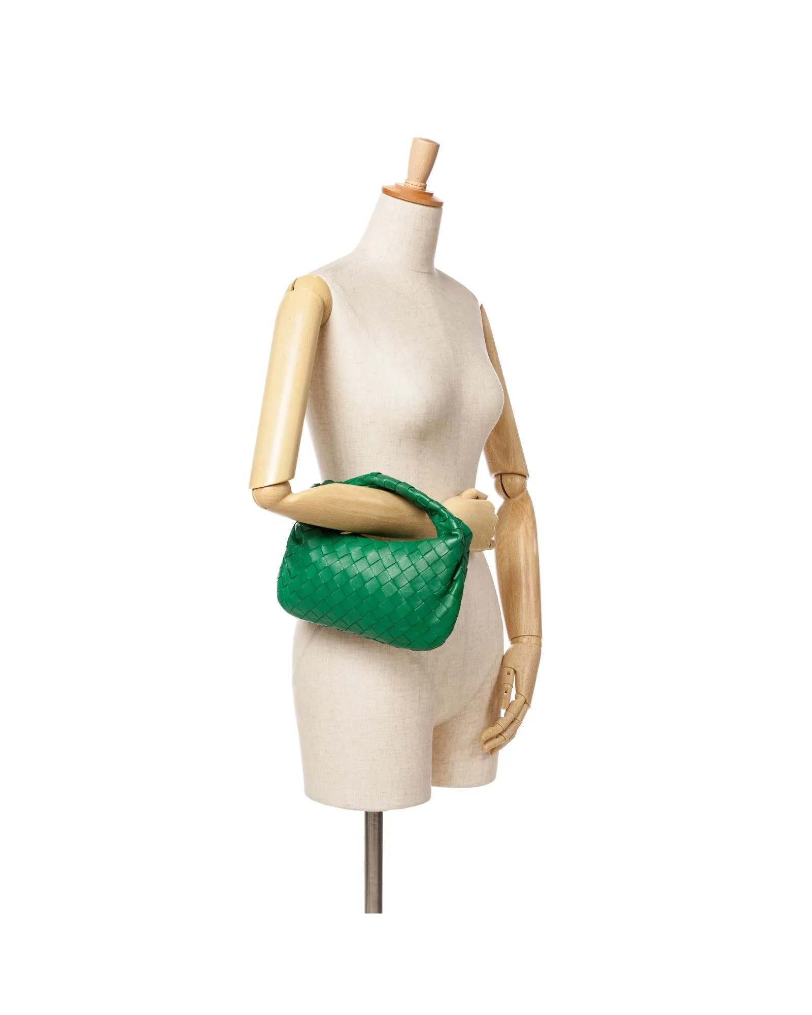 Mini Intrecciato Jodie Woven Leather Shoulder Bag