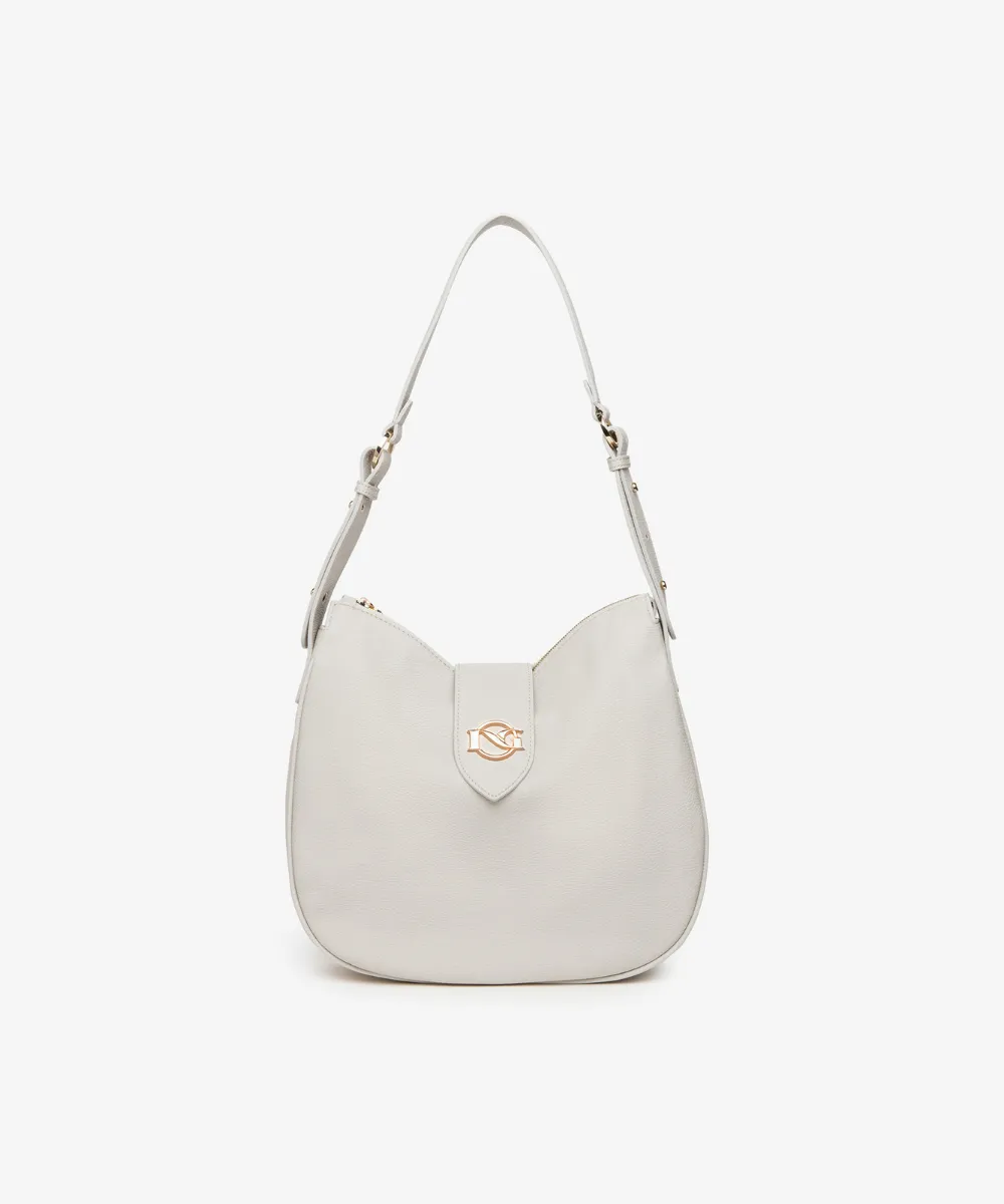 NERO GIARDINI WOMENS HOBO BAG IN WHITE