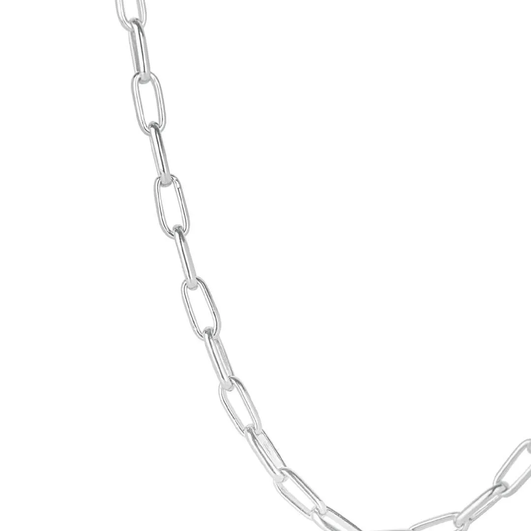 Paperclip Chain Necklace | Silver