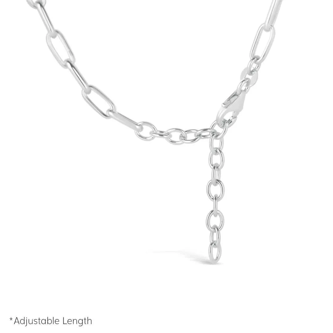 Paperclip Chain Necklace | Silver