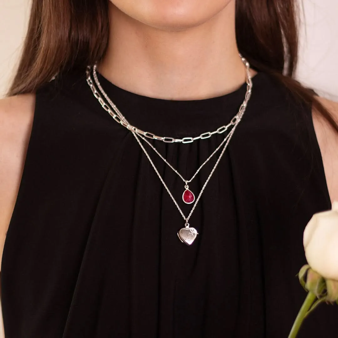 Paperclip Chain Necklace | Silver