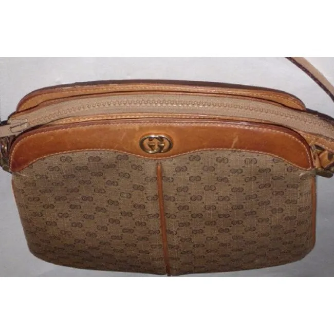 SALE! Gucci Brown Micro Guccissima Leather Crossbody w Compartments