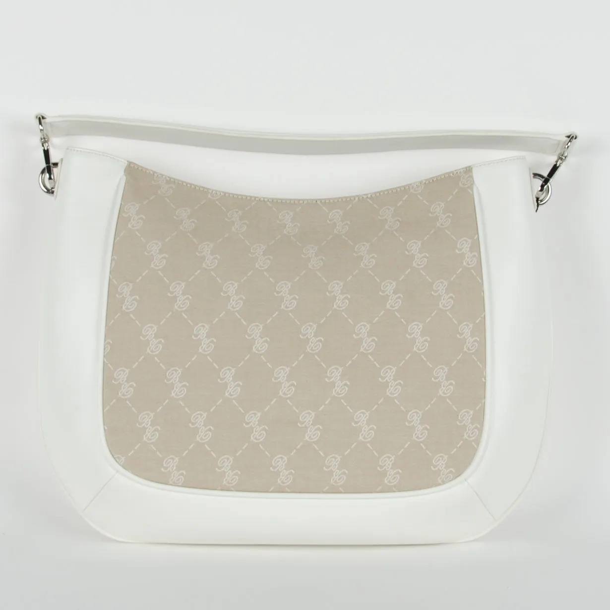 White Bag with a Beige Insert