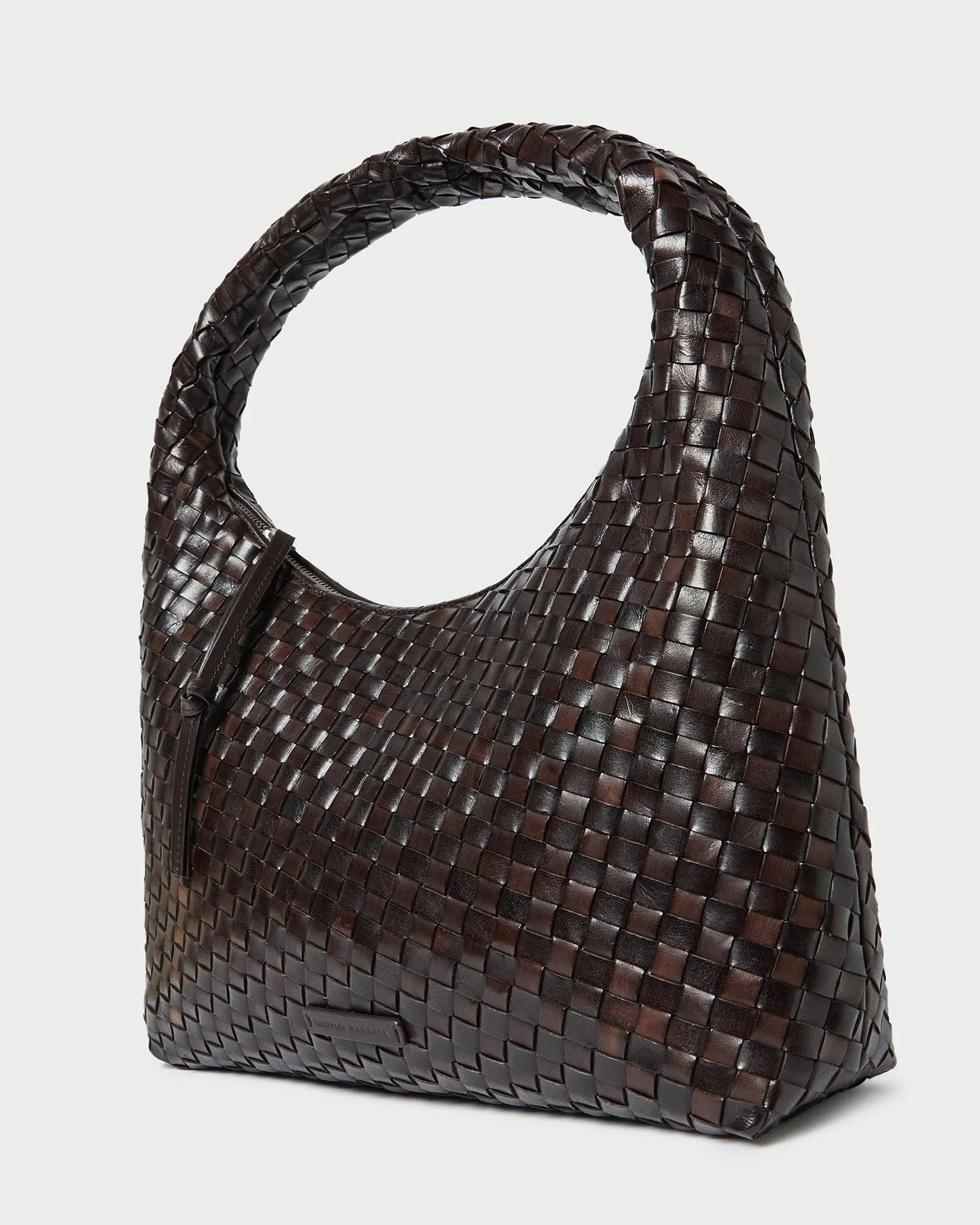 Willow Chocolate Woven Leather Hobo